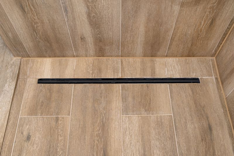 Modern Walk-in Shower with Linear Drain